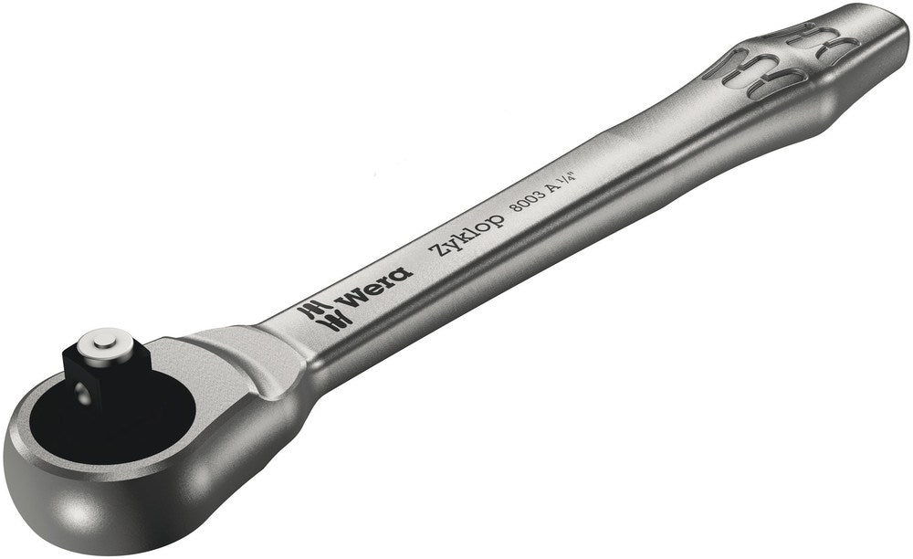 8003 A ZYKLOP METAL-RATEL MET DOORSTEEKVIERKANT MET 1/4"-AANDRIJVING, 141.0 MM