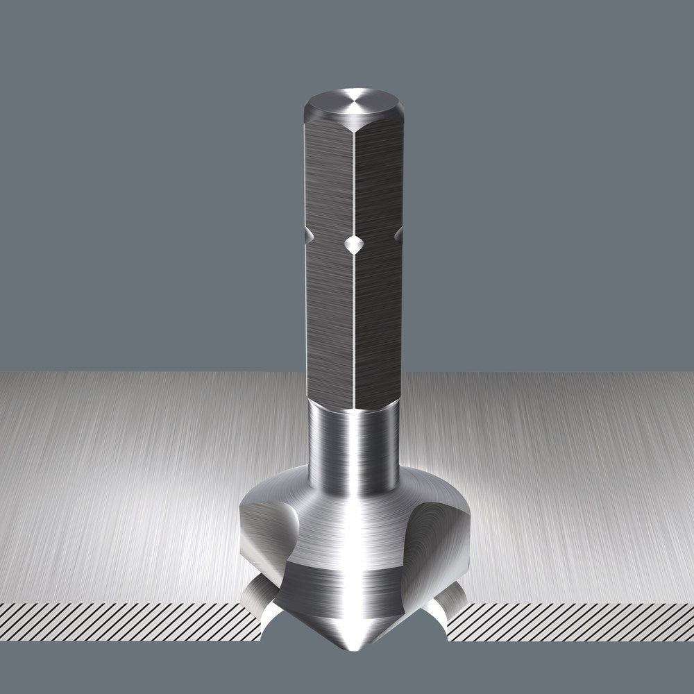 846 VERZINKBOOR-BIT, 3 SNIJKANTEN, 12.4 MM