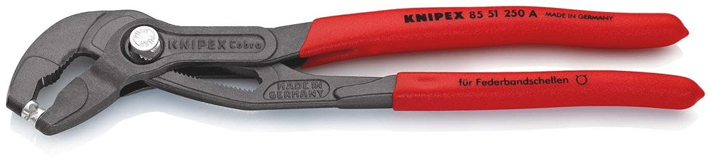 KNIPEX 85 51 250 A Bandveerklemtang met antslip kunststof bekleed grijs geatramenteerd 250 mm