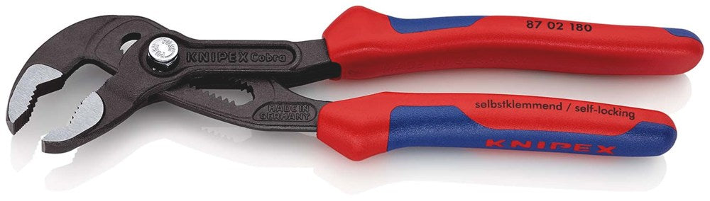 KNIPEX 87 02 180 Cobra® Hightech-waterpomptang met meer-componenten greep grijs geatramenteerd 180 m