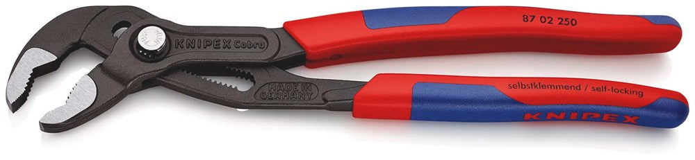 KNIPEX 87 02 250 Cobra® Hightech-waterpomptang met slanke meer-componentengrepen grijs geatramenteer