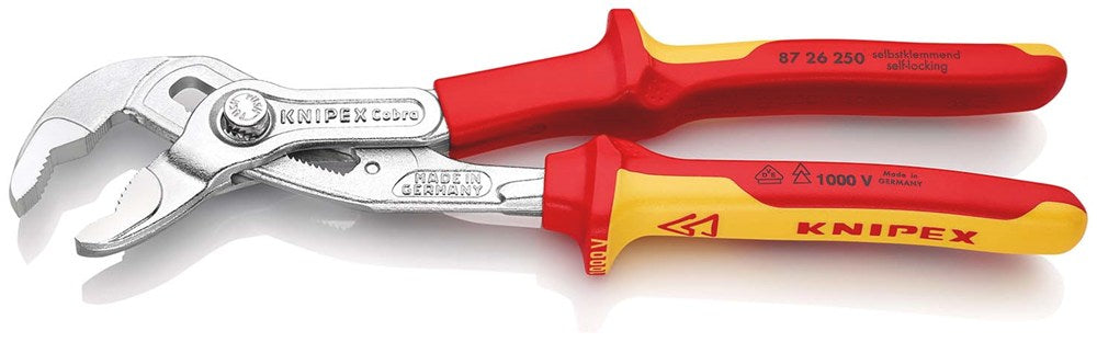 KNIPEX 87 26 250 Cobra® VDE Hightech-waterpomptang, geïsoleerd geïsoleerd met meer-componentengrepen