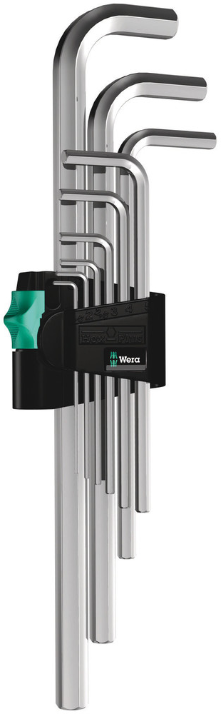 950/9 HEX-PLUS 2 STIFSLEUTELSET, METRISCH, VERCHROOMD, 9-DELIG