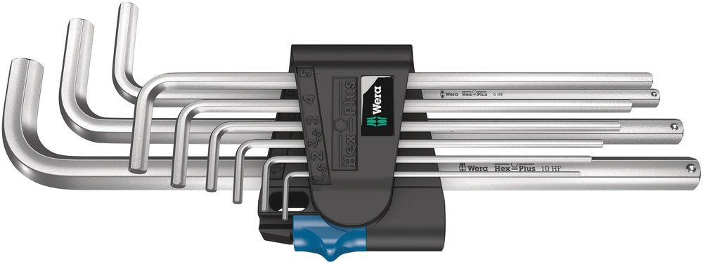 950/9 L HEX-PLUS HF 1 STIFTSLEUTELSET, METRISCH, VERCHROOMD, MET VASTHOUDFUNCTIE, 9-DELIG