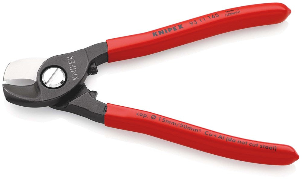 KNIPEX 95 11 165 Kabelschaar met kunststof bekleed gebruineerd 165 mm