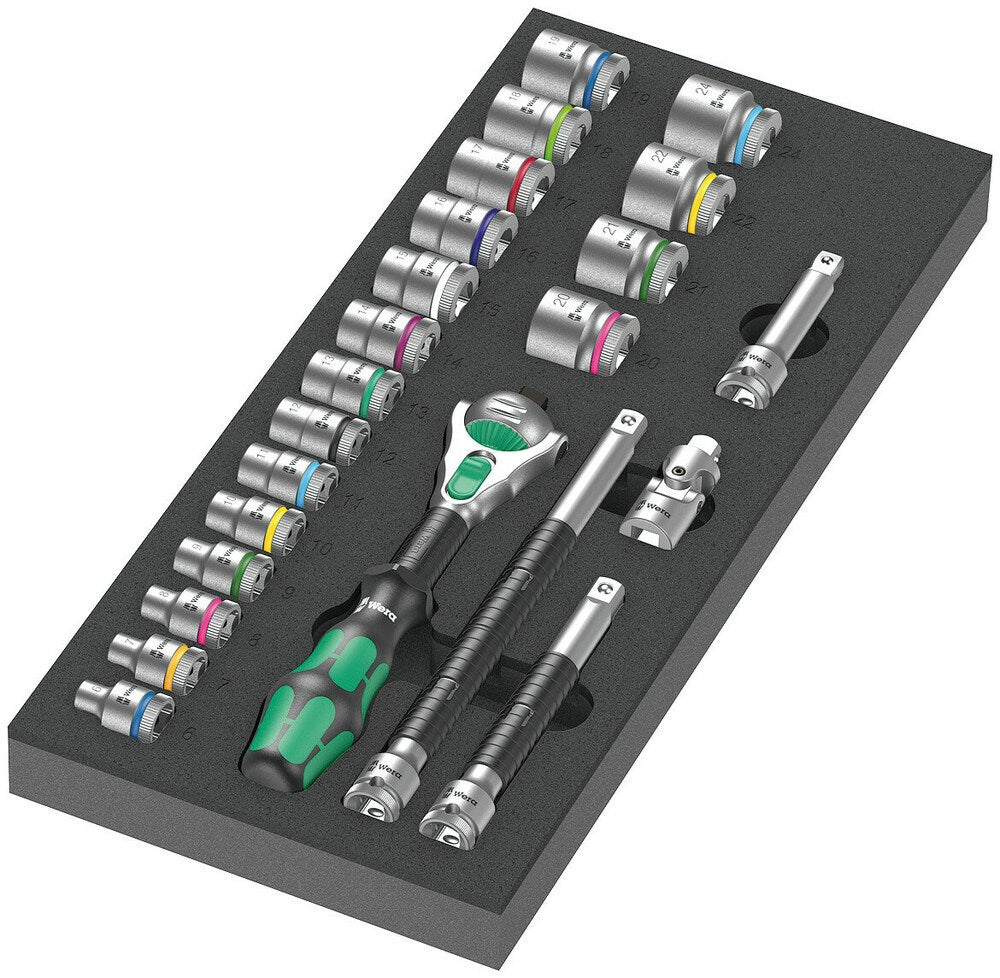 9721 Inzet met 8000 B Zyklop ratel 3/8" 23-delig