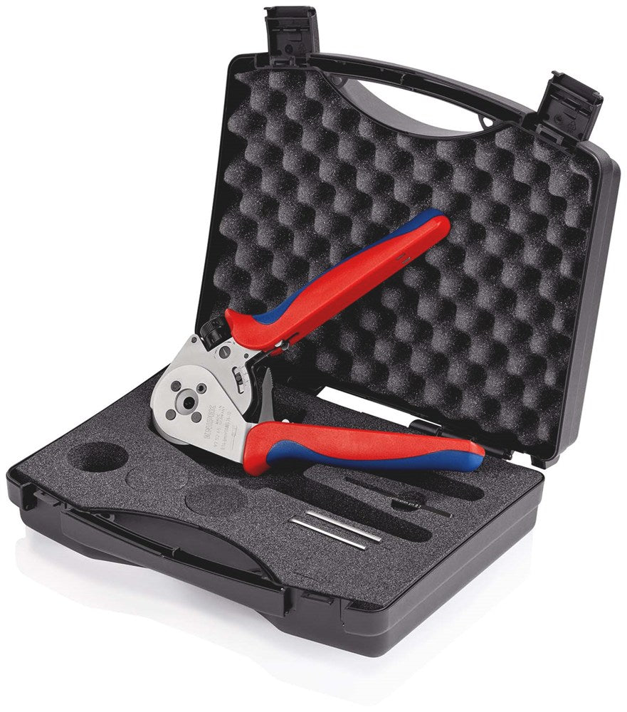 KNIPEX 97 52 65 Vierdoornkrimptang voor gedraaide contacten met meer-componenten greep verchroomd 23