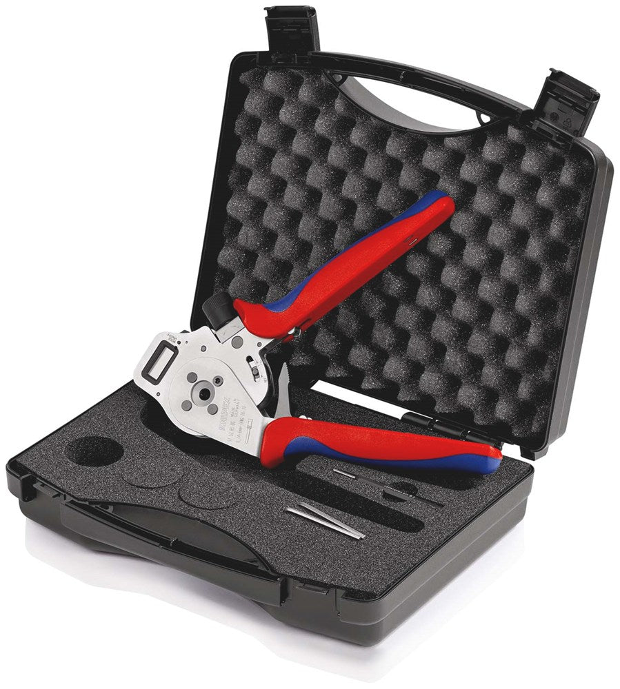 KNIPEX 97 52 65 DG Vierdoornkrimptang voor gedraaide contacten met meer-componenten greep verchroomd