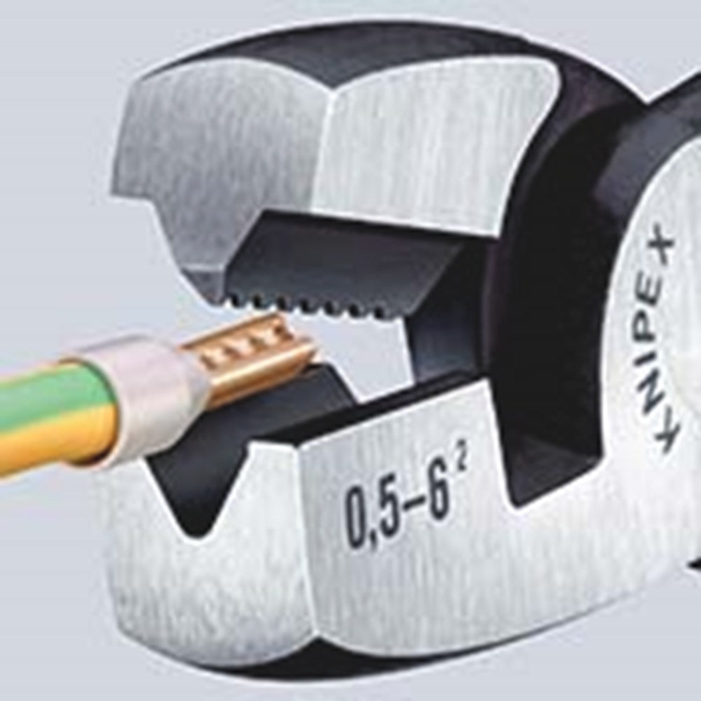 KNIPEX 97 81 180 Krimptang voor adereindhulzen met voorinvoering met kunststof bekleed 180 mm