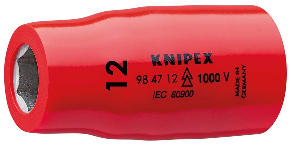 KNIPEX 98 47 12 Steeksleutelinzetstuk voor zeskantschroeven met binnenvierkant 1/2" 55 mm