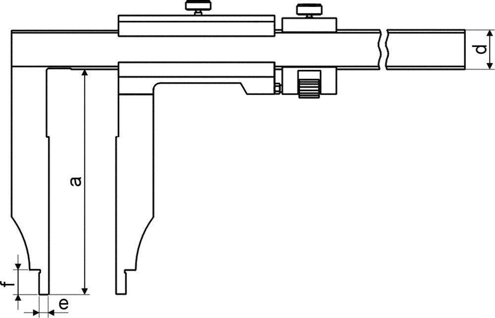 Werkplaatsschuifmaat 3000x300mm fijn-inst. afl. 0,05+1/128" RVS z/punten