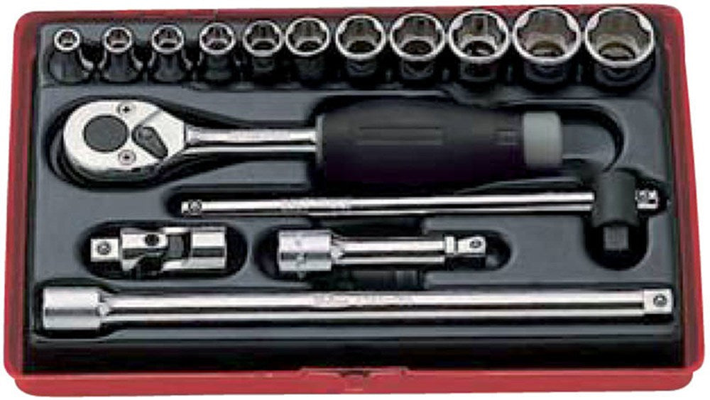 16-dlg. set 1/4"handdoppen SD