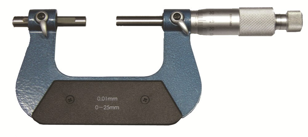 Meetspindel 8mm, 0-25mm 7 meetkoppen, verstelbaar