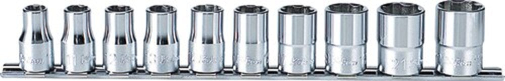 1/2" 10dlg set doppen op rail 10 tm 22mm