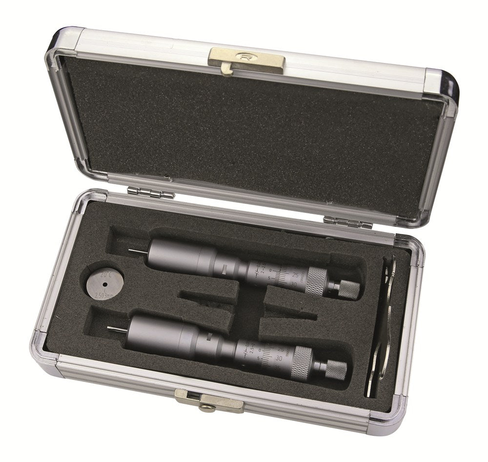 2dlg set precisie interne metvoet 2-3mm met verstelring 2,5mm, blinde gaten