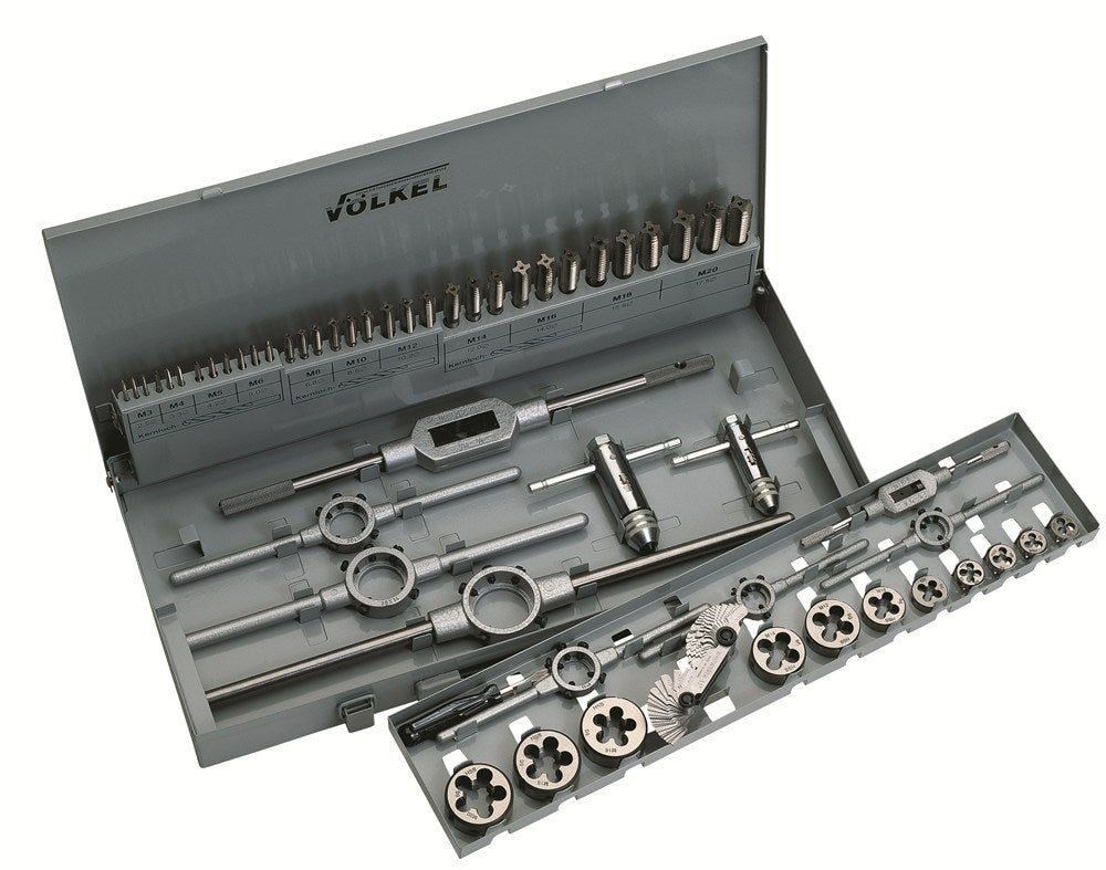 handtap- en snijplaat-set P.V.3, ISO metrisch draad DIN 13, M3 - M20