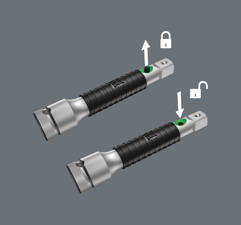 8796 LB ZYKLOP-VERLENGSTUK "FLEXIBLE-LOCK" MET VRIJLOOPHULS, LANG VOOR 3/8", 3/8 DUIM X 200.0 MM