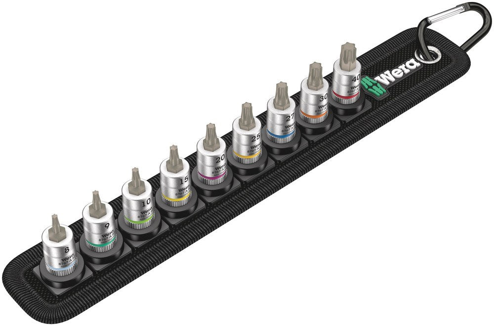 BELT A 3 TORX® HF ZYKLOP BIT-DOPPEN-SET TORX®, MET VASTHOUDFUNCTIE, MET 1/4" -AANDRIJVING, 10 -DELI