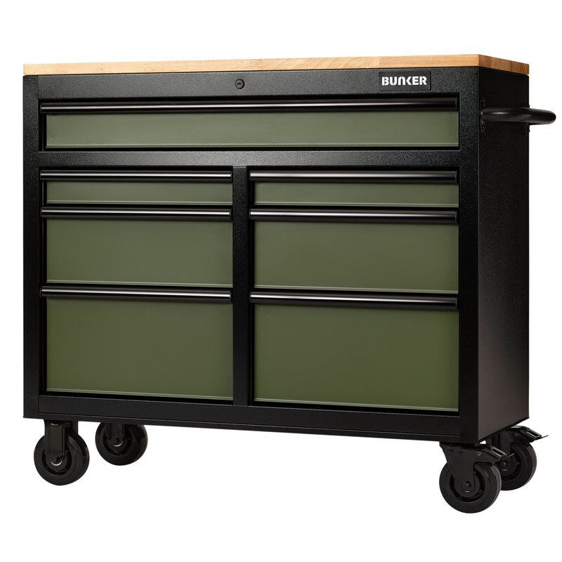 BUNKER Gereedschapswagen/werkbank, 104cm, groen (D08221)