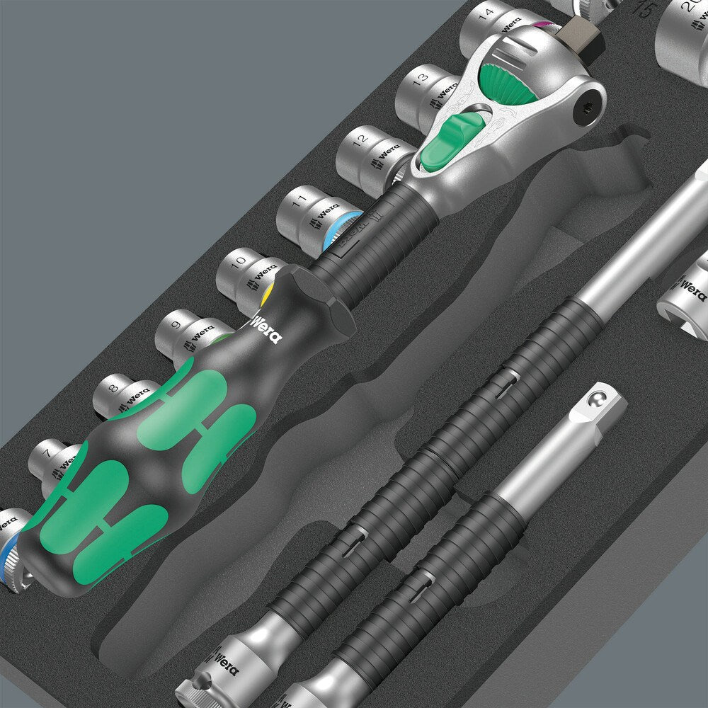 9721 Inzet met 8000 B Zyklop ratel 3/8" 23-delig
