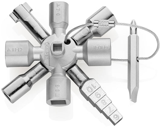 KNIPEX 00 11 01 TwinKey® Schakelkastsleutel voor alle standaard schakelkasten en afsluitsystemen 92