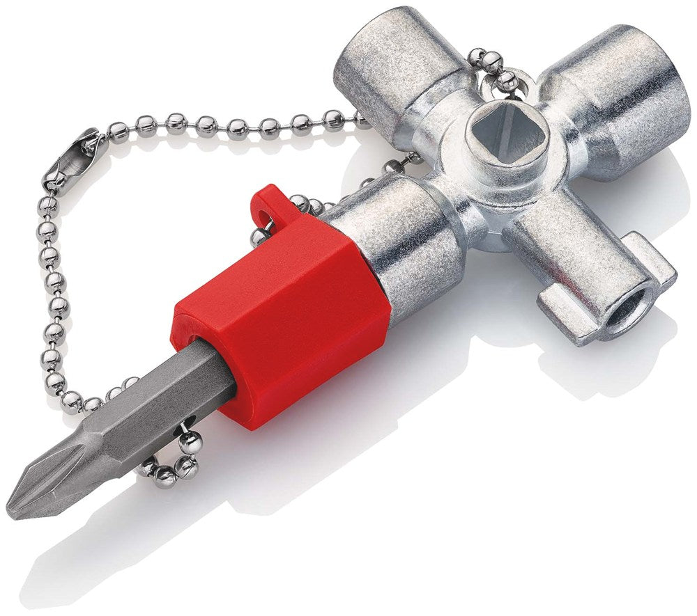 KNIPEX 00 11 02 Schakelkastsleutel voor alle standaard schakelkasten en afsluitsystemen 44 mm