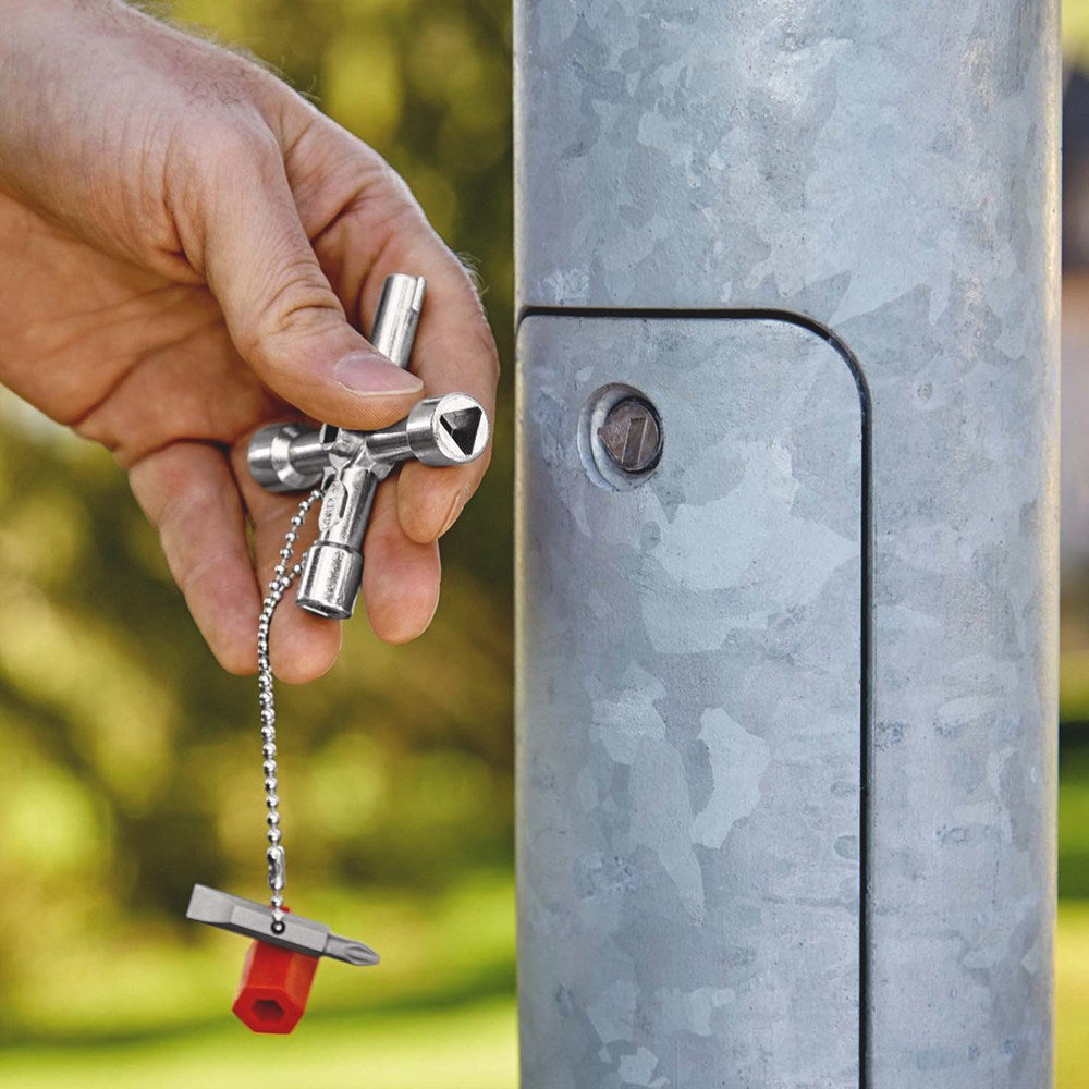 KNIPEX 00 11 03 Schakelkastsleutel voor alle standaard schakelkasten en afsluitsystemen 76 mm