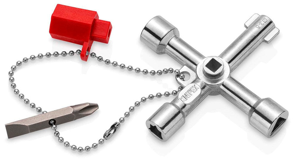 KNIPEX 00 11 03 Schakelkastsleutel voor alle standaard schakelkasten en afsluitsystemen 76 mm