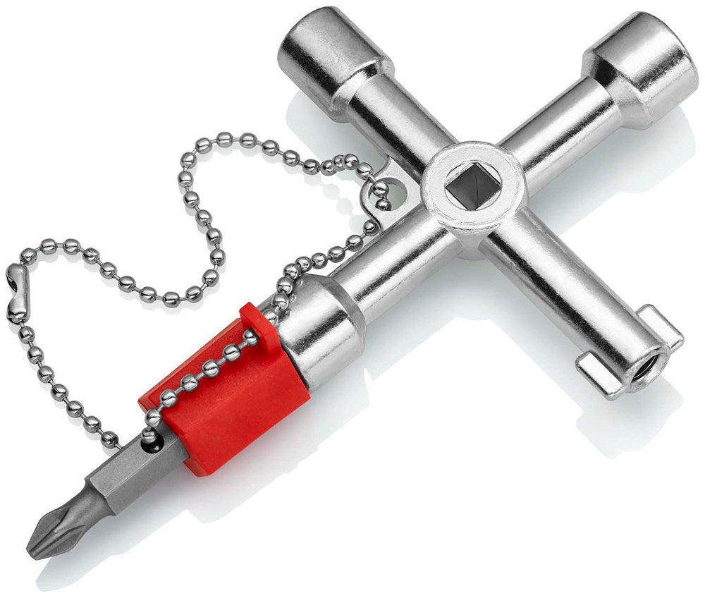 KNIPEX 00 11 03 Schakelkastsleutel voor alle standaard schakelkasten en afsluitsystemen 76 mm