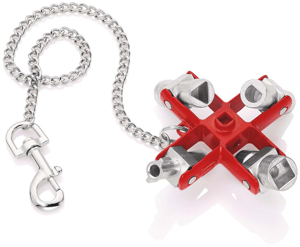 KNIPEX 00 11 06 Universele sleutel voor alle standaard schakelkasten en afsluitsystemen 96 mm