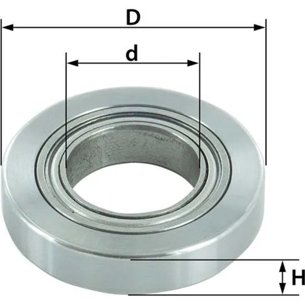 Kogellager mit Ring Ø 25,4 x 12,7 mm