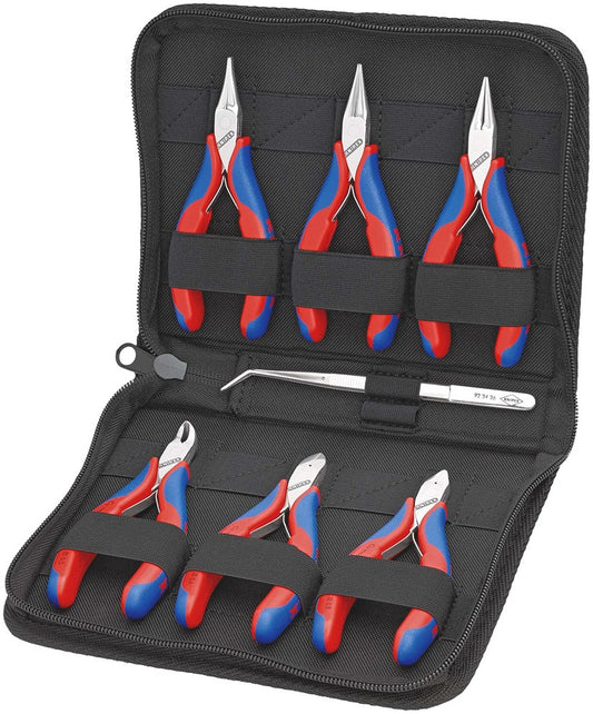 KNIPEX 00 20 16 Etui met elektronicatangen met gereedschappen voor werken aan elektronische componen