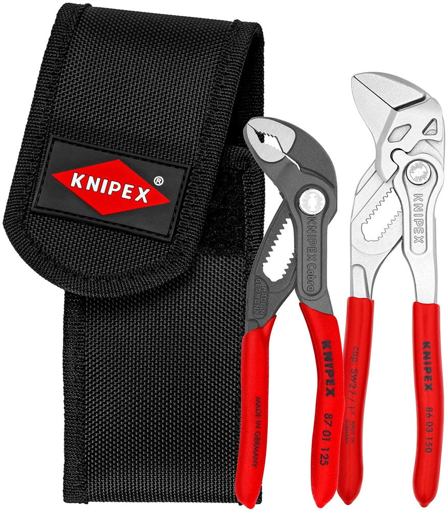 KNIPEX 00 20 72 V01 Mini-tangenset in gereedschapshouder voor aan de riem 1 x 86 03 150, 1 x 87 01 1