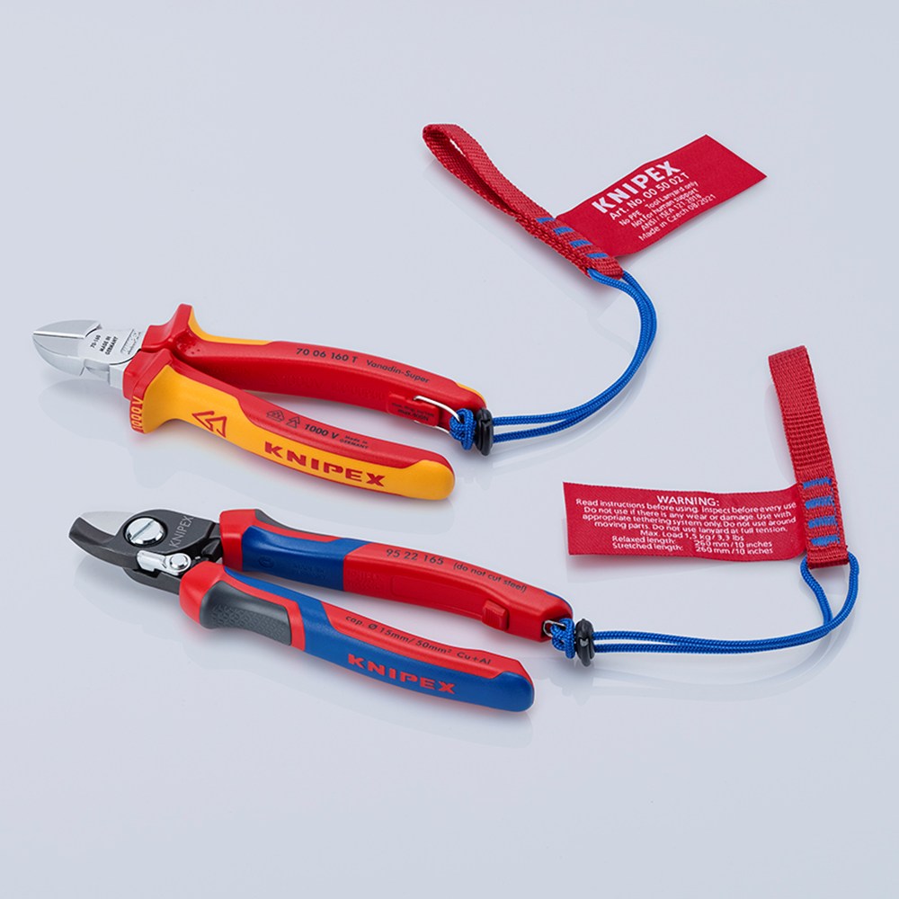 KNIPEX 95 22 165 Kabelschaar Met openingsveer met comfortgrepen gebruineerd 165 mm