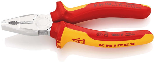 KNIPEX 01 06 160 Kombitang Chroom-Vanadium geïsoleerd met meer-componentengrepen, VDE-getest verchro
