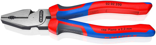 KNIPEX 02 02 200 Kracht-Kombitang met comfortgrepen zwart geatramenteerd 200 mm