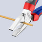 KNIPEX 02 05 200 Kracht-Kombitang met comfortgrepen verchroomd 200 mm