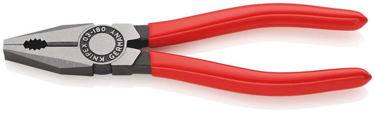 KNIPEX 03 01 180 Kombitang met kunststof bekleed zwart geatramenteerd 180 mm