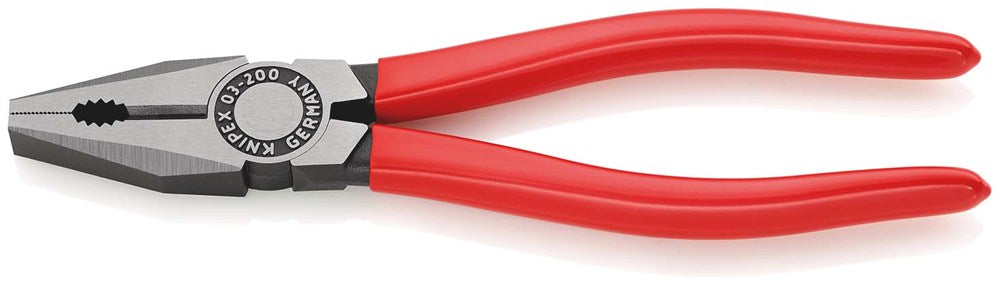 KNIPEX 03 01 200 Kombitang met kunststof bekleed zwart geatramenteerd 200 mm