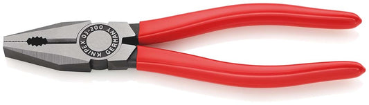 KNIPEX 03 01 200 Kombitang met kunststof bekleed zwart geatramenteerd 200 mm