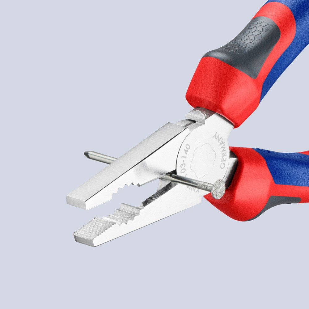 KNIPEX 03 05 140 Kombitang met comfortgrepen verchroomd 140 mm