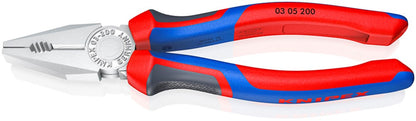 KNIPEX 03 05 200 Kombitang met comfortgrepen verchroomd 200 mm