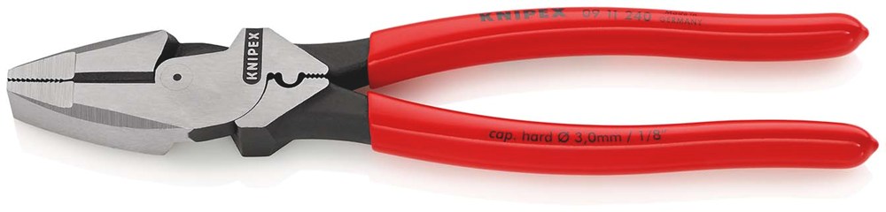 KNIPEX 09 11 240 Kracht-Kombitang "Lineman's Pliers" Amerikaans model met antslip kunststof bekleed