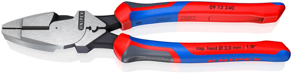 KNIPEX 09 12 240 Kracht-Kombitang "Lineman's Pliers" Amerikaans model met comfortgrepen zwart geatra