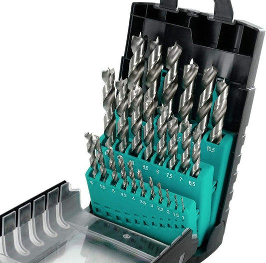 DURADRILL 25-dlg. houtboorset 1-13mm