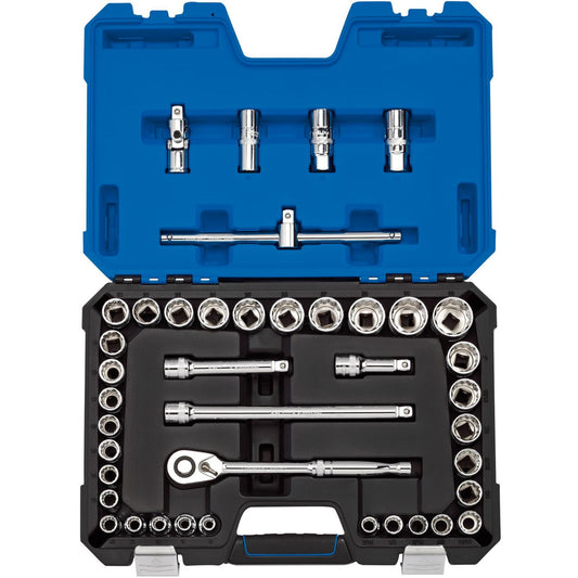 1/2" Doppenset INCH + metrisch, 41dlg (D16467)