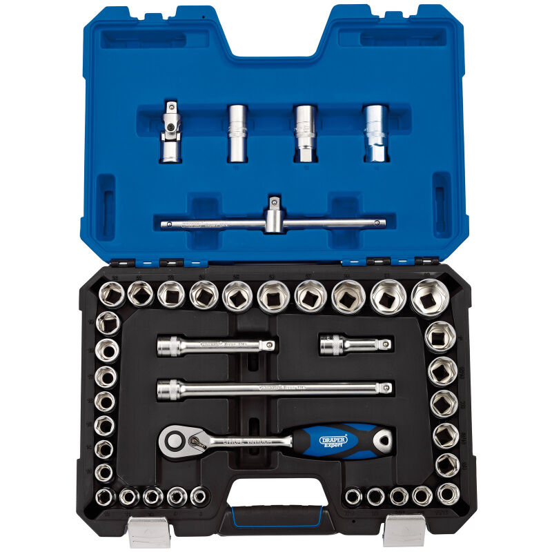 1/2” Doppenset INCH + metrisch, 41dlg