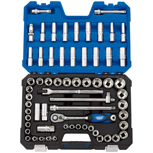 1/2” Doppenset INCH + metrisch, 63dlg