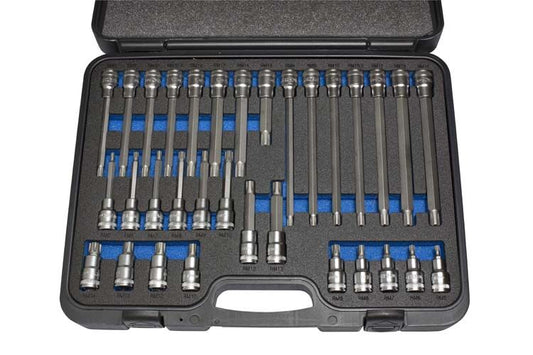 1/2" Doppenset ribe in koffer, 32dlg