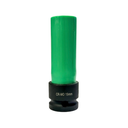 1/2" Krachtdop 15mm, lang dunwandig (licht groen) (SK12LF15)